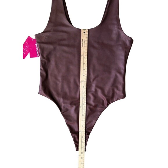 New! Commando Matte Metallic Hi Cut Sleeveless Tank Bodysuit Women's Lg Copper - Picture 9 of 13